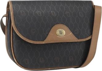 Dior Pre-owned Cross Body Bags, female, Black, Size: ONE SIZE Pre-owned Vintage PVC Honeycomb Shoulder Bag