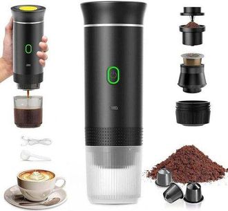 OEM Cafetera Port&aacute;til 3 En 1 - Compatible Con C&aacute;psulas Y Caf&eacute; Molido - Calentamiento R&aacute;pido De 12 V - Extracci&oacute;n Inteligente - Para Camping Y Oficina