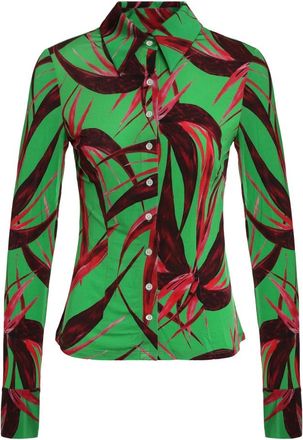 Louisa Ballou Geprinte Viscose Blouse - Dames - Overhemden - Veelkleurig - S - Overhemden