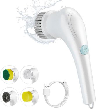 OEM Cepillo De Limpieza El&eacute;ctrico Giratorio, Cepillo De Limpieza Multifuncional Con 5 Cabezales De Limpieza, Dise&ntilde;o Inal&aacute;mbrico Y Port&aacute;til, Adecuado Para 