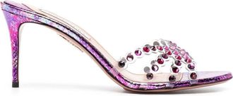 Aquazzura Tequila 75mm mules - women - PVC - 36 - Pink