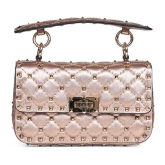 Valentino Garavani Handbags, female, Pink, Size: ONE SIZE Rockstud Small Shoulder Bag