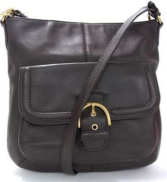 Coach Brown Leather Handbag Shoulder Bag Tote Bag (Pre-Owned)