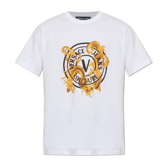 Versace Jeans Couture T-Shirts, male, White, Size: 2XL T-Shirt With Print