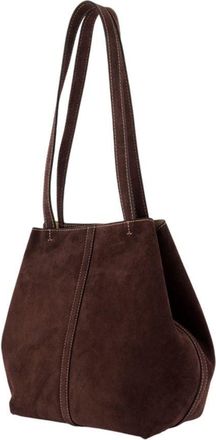 Vanessa Bruno Womens Pm Shopper Bag - Vanessa Bruno Leather Brown Cowhide Totes-Shopping-Bags