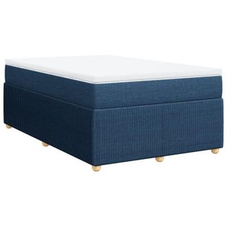 vidaXL Cama Box Spring Con Colch&oacute;n Tela Azul 120x190 Cm Vidaxl