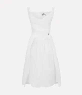 Vivienne Westwood Sunday Dress Compact Poplin White 38 Women