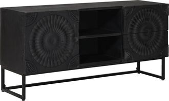 vidaXL Mueble De Tv Negro 105 X 30 X 54 Cm Vidaxl