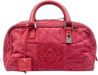 Loewe Pre-owned Amazona 28 - Dames - Vintage Handtas - Rood - ONE Size - Leer - Vintage