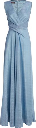 Talbot Runhof Draped Voile Maxi Dress Size S