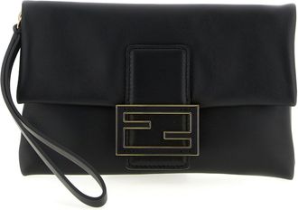 Fendi Mamma Baguette Clutch Nero-Donna