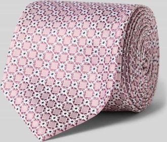 Monti Krawatte aus Seide im Allover-Look (7 cm) in Rose, Gr&ouml;&szlig;e 1