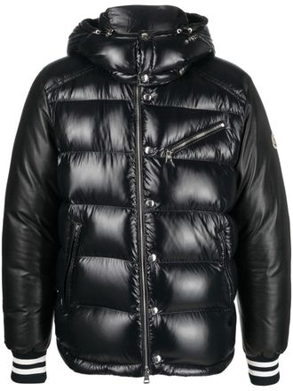 Moncler Piumino con cappuccio rimovibile - Nero