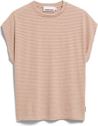 Armedangels Slub Jersey Stripe T-Shirt f&uuml;r Damen | beige