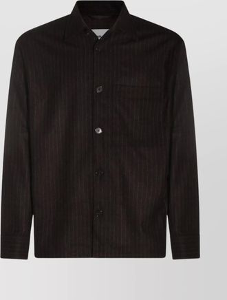 Nn.07 striped shirt with point collar and pocket