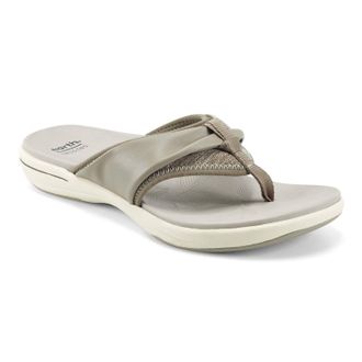 Earth Womens Origins Sonia Flat Flip Flops In Beige