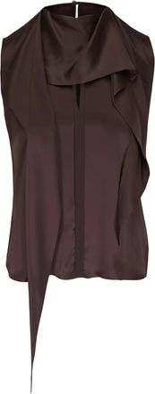 Dorothee Schumacher Top Sense of Shine smanicato - Marrone