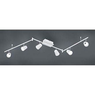 Trio Narcos barra 6 spots 13W 1200lm, 3000K bianca con diffusore conico foro l. 177CM