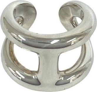 Herm&egrave;s Silver Silver 925 Band Ring (Pre-Owned)
