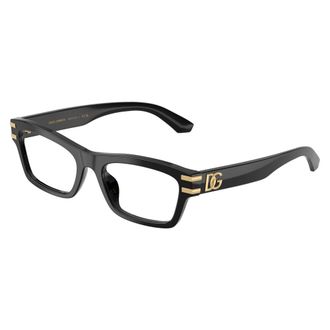 Dolce & Gabbana Dg3454 Rechthoekig montuur - Dames - Accessoires - Zwart - Maat: 54 MM