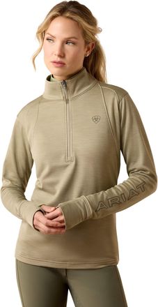 Ariat Womens Team EQ 1/2 Zip Pullover Top Long Sleeve in Winter Twig, Size 2X-Large, by Ariat