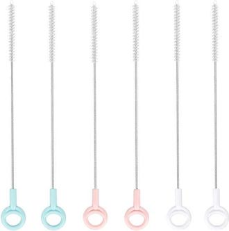 OEM Juego De 6 Cepillos De Paja Extralargos: Vers&aacute;tiles Y Eficaces