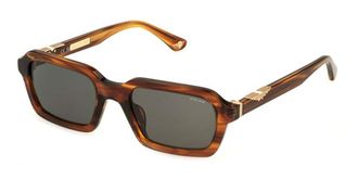 Police SPLL14 ORIGINS 57 09R4 Mens Sunglasses Brown Size 53