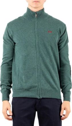 La Martina Mbs 012Yw 146 Cardigan - Heren - Vesten - Groen - S - Truien & Vesten