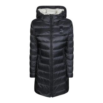 Blauer Gewatteerd Jack Agnes - Dames - Mantels - Zwart - Maat: XL Leer