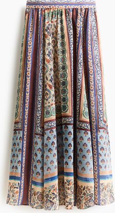 H&M Maxijupe in Loose Fit - Blau/Gemustert