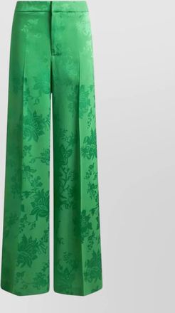 Etro high waist trousers floral pattern pleats