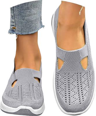 Generic Walking Shoes with Memory Foam Flat Comfort Breathable Lightweight Walking Shoe Casual Indoor Outdoor Orthopedic Mesh Walking Shoes Comfortable Breath