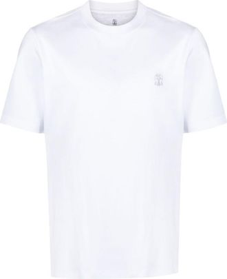 Brunello Cucinelli White White Logo T-shirt