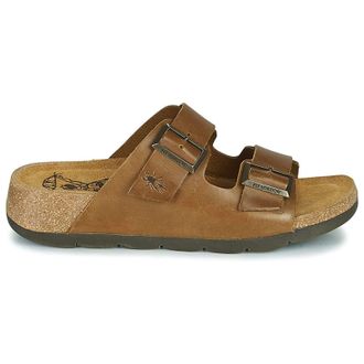 FLY London CAJA721FLY Leather Womens Slides Sandals - Camel - Size:UK 4