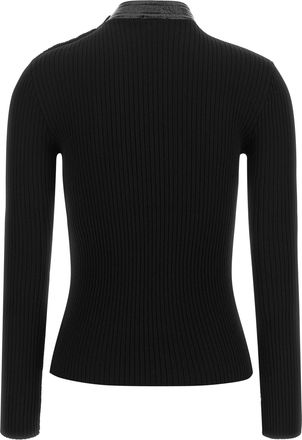 Courr&egrave;ges Ribbed Viscose Sweater - Black