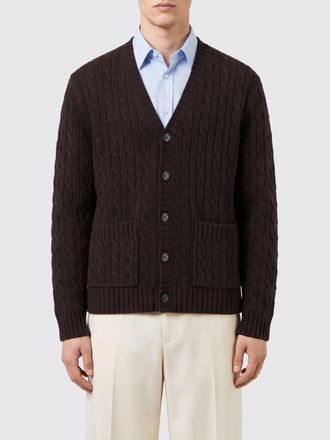 Valentino Garavani V-Neck Pure Wool Cardigan with Ribbed Trims