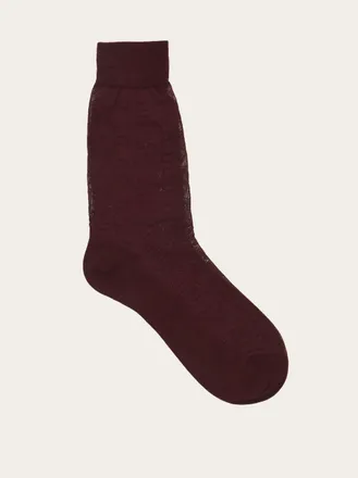 Ferragamo Men Ferragamo Monogram ankle socks Red