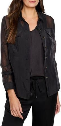 Nic+Zoe Batiste Breeze Jacket in Black Onyx at Nordstrom Rack, Size 12