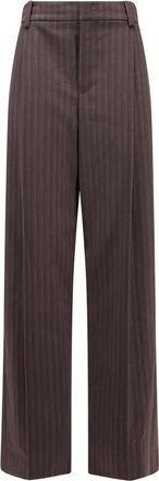Vince High Waist Wide Leg Pantalon - Dames - Broeken - Bruin - Maat: 5XL Wol