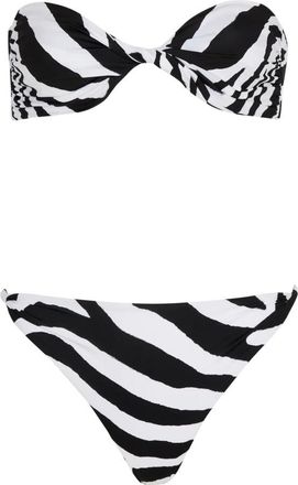 Balmain Zebra Tweedelig Badpak - Dames - Bikinis - Zwart - 2XS - Tweed - Badmode