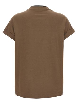 Brunello Cucinelli Womens Brown Cotton T-Shirt
