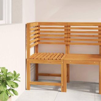 Berkfield Home Warm Garden Chair Corner Solid Wood Acacia in Brown
