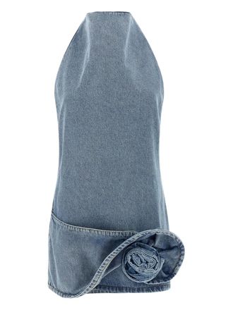 Magda Butrym Denim flower mini dress - Blu