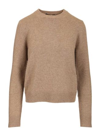 Max Mara Fresia Sweater In Wool And Cashmere Knitwear Beige-Donna