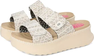 Hey Dude Delray Slide Surf Baja Womens Sandals Tan/Multi : 12 M, Synthetic