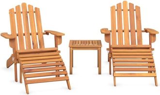 vidaXL 3 Piece Adirondack Garden Lounge Set Solid Wood Acacia vidaXL