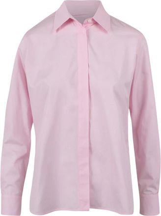 Max Mara Cotton Poplin Shirt - Dames - Overhemden - Roze - XS - Katoen - Overhemden