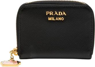 Prada Pre-owned Coin Pouch - Dames - Vintage Accessoires - Zwart - ONE Size - Leer - Vintage