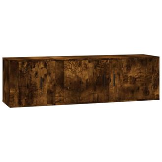 Berkfield Home 2 Piece TV Cabinet Set Smoked Oak Engineered Wood in Brown