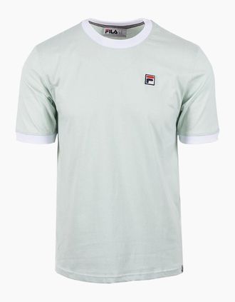 Fila Mens FILA MARCONI ESSENTIAL RINGER T-SHIRT SURF SPRAY/WHITE - Green - Size: 46